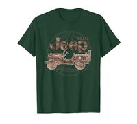 Jeep Willys MA Star T-Shirt, Homme, Vert Forêt, XL