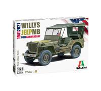 Jeep Willys MB 80th Anniversaire 1:24 Plastique Model Kit Italeri
