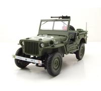 Jeep Willys Modèle Réduit 1:18 Norev D-Day 1944 Vert Officiel avec Boîte