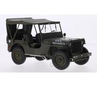 WELLY DIE CASTING Modèle réduit 1:18 Jeep Willys U.S. Army fermé WE18055H