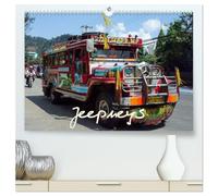 Jeepneys (hochwertiger Premium Wandkalender 2026 DIN A2 quer), Kunstdruck in Hochglanz: Jeepneys der Bergstadt Baguio in den philippinischen Kordilleren