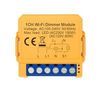 Jeerylow Module de Commutation à Variateur WiFi Tuya Smart Home DIY, Prend en Charge le Contrôle Vocal et le Contrôle de L'Application, 1 Voie