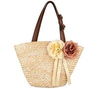 Jeesblsy Sac de Plage D'été en Paille Pour Femme Bandoulière Boho Woven Sac À Main pour Vacances Voyage Shopping