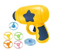 Jeesrt Cat Fetch Toy with Flying Propellers Set, Cat Fetch Toy Set Launcher Gun for Cats and Small Dogs Daily Exercise and Play (Yellow)