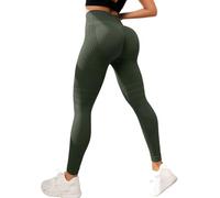 Jeesrt Resistance Band Leggings for Women, Built-in Bands High Waist Yoga Pants (Dark Green,TTG)