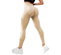 Jeesrt Resistance Band Leggings for Women, Built-in Bands High Waist Yoga Pants (Skin Color,TTG)