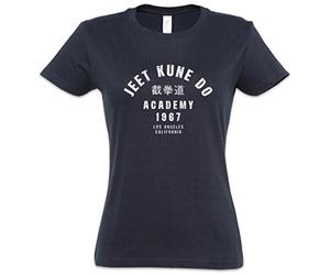 Jeet Kune DO Academy Women Girlie Femme T-Shirt - Bruce Martial Arts Lee Stil China Chinese Jun Fan Gung Kung Fu Karate Akido Takewondo Tai Chi Kickboxing Champion Fighter Tailles S - 5XL