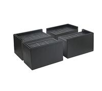 Jeethemy Lot de 4 rehausseurs de lit, rehausseurs de meubles pour bureau/canapé/table/chaise, élévation de 7,6 ou 12,7 cm et supporte jusqu'à 5 989,5 kg, extra large avec lot de 4, robuste,