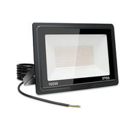Jefedana 100W Projecteur LED Exterieur 10000LM IP66 Blanc Chaud 3000K | IP66 Imperméable, 10000LM Super Brillant, Eclairage Sécurité LED, Blanc Chaud 3000K, stades usines parking garage jardin