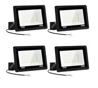 Jefedana 4x50W Projecteur LED,spot led extérieur 5000LM Super Brillant Exterieur IP66 Etanche 6000K Blanc Froid pour Garage, Jardin, Terrace, Cour