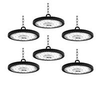 Jefedana Projecteur LED UFO 300W 30000LM 6500K IP65, 6 Pièces