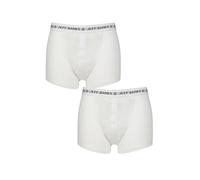 Jeff Banks Mens 2 Pack de Plymouth Bouton Coton Boxer (FR/ES, Alpha/Lettres, TG, TG, Taille Normale, Taille Normale, Blanc)