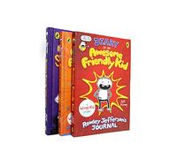 Jeff Kinney 3 Books Collection Set (Diary of an Awesome Friendly Kid(Paperback), Rowley Jefferson's Awesome Friendly Adventure(Paperback),Awesome Freindly Spookystories(Hardback))