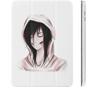 Jeff The Killer Ipad Case 2020 Matériau Tpu Résistant Aux Chocs Réglage Automatique De L'angle De Veille/Réveil Mignon Housse De Protection Transparente 10.2in