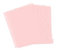 Jeffdad 8 Pièces intercalaires pour dossiers A4, séparateurs de dossiers en plastique, registre de dossiers, séparateurs de pages à 3 trous, séparateurs de cahier, classeur à anneaux