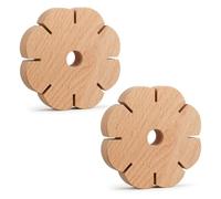 Jeffdad Lot de 2 bracelets tressés en bois, perles tressées | DIY Bracelet Disque Tresse Accessoires pour Bracelets Bracelets d'amitié Artisanat
