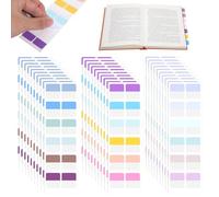 Jeffdad Lot de 360 onglets adhésifs de 2,5 cm pour cahiers, classeurs, classeurs, classeurs, dossiers, 18 couleurs
