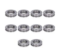 Jeffergarden 10 Pièces Roulements à Billes de Poussée élevée Roulements Axiaux pour Crochets de Grue Pompes à Eau Construction en Acier de Précision 10 Mm à 25 Mm de Diamètre Intérieur Machines à