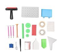 Jeffergarden 105 Pièces Outils de Peinture Ensemble Complet d'accessoires pour l'artisanat de Bricolage avec étui de Rangement et Stylo Perforateur à Pointe Rouleau Portable