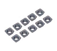 Jeffergarden 10Pcs Inserts en Carbure Tournant Insert Cutter SEKT1204AFTN XM CNC Fraise Ronde Lames de Serrage Remplacement pour Fraiseuse, Bonne Performance, Carbure Cémenté,