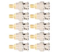 Jeffergarden 10Pcs SMA Femelle vers BNC Mâle, Connecteur Coaxial RF Adaptateur Coaxial RF Adaptateur de Câble Kit de Connecteur pour Systèmes GPS WiFi Hotspot