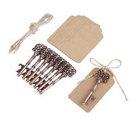 Jeffergarden 12pcs Vintage Key Ouvre-bouteille en Alliage Mignon Ouvre-bouteille avec des étiquettes