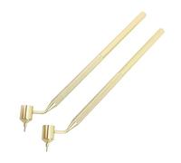 Jeffergarden 2 Pcs de Retouche Stylos de Peinture 0, 5 Mm 0, 7 Mm Rédacteur de Peinture à Rédaction de Fluide Stylo Applicateur de Règlement Obligeant en Aluminium pour Les Surfaces de Voiture