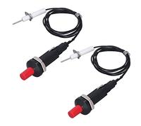 Jeffergarden 2 Pièces Allumeur 1 Sortie 2, Bouton Poussoir Fil d'aiguille d'allumage 1 Mètre Coque en Plastique Large compatibilité Cuisinière à Gaz Four Chauffage Cheminée Barbecue Camping