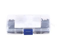 Jeffergarden 200 Pièces M3 Vis à Tête Fraisée Plate à Six Pans Creux avec Boîte de Rangement, Vis en Acier allié de qualité 10,9 pour Usage Industriel, Fixations dans les Zones Confinées