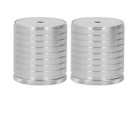 Jeffergarden 2pcs Meubles à Réduction de Meubles Réglables pour Table de Chaise de canapé de Table Solide Support 43-75 Mm de Hauteur en Aluminium Pieds pour L'armoire de Lit Salle de Bain (Gray)