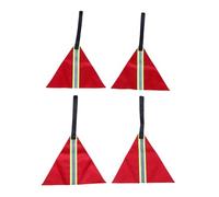 Jeffergarden 4PCS Drapeau de Sécurité Réfléchissant Rouge Haute Visibilité Avertissement de Remorque Drapeau de Remorquage Bannière de Fanion en Tissu Oxford avec Sangle pour Camions Vélos