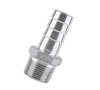 Jeffergarden Acier Inoxydable SS304 Connecteur de Queue de Tuyau de Filetage Mâle, Ajustement de Barbe Durable pour Le Chauffage de l'eau, Idéal pour Le Génie Chimique et la Plomberie (3/4 '' * 20