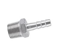 Jeffergarden Acier Inoxydable SS304 Connecteur de Queue de Tuyau de Filetage Mâle, Ajustement de Barbe Durable pour Le Chauffage de l'eau, Idéal pour Le Génie Chimique et la Plomberie (1/2 '' * 10