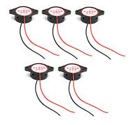 Jeffergarden Alarme Sonore Buzzer Alarmes électroniques Actives 95 DB Filaire SFM-27I ABS, DC3-24 V, Piézoélectrique, -20 ℃ à +80 ℃, Bip Continu Piézo, avec, pour Signal d' (BLACK)