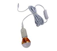 Jeffergarden Ampoule Boule E27 5W, Lumière LED Solaire, Lumière Blanche Chaude et Brillante pour Tente de Camping 12V