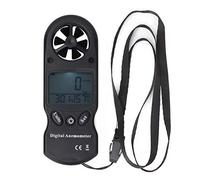 Jeffergarden Anémomètre Numérique ABS Compteur de Vitesse du Vent Portable 0,3 à 30 M S avec Température 14 à 122 F humidité Rafale de Vent échelle de Beaufort pour le Surf Voile Cerf-Volant Volant