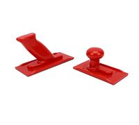 Jeffergarden Bloc de Ponçage avec Poignée Arrondie et Prise Inclinée pour | Matériau en Plastique ABS Technique, Conception Texturée Antidérapante Ergonomique, Effet D'avertissement Visuel Rouge Vif,