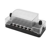 Jeffergarden Boîte à Fusibles à Lame 6 Voies, FuseBlock à Lame 6 Voies, ATO ATC, Support de Porte-fusible PC, Panneau étanche pour Voitures, Camions, SUV, Yachts, Camping-cars avec Couvercle