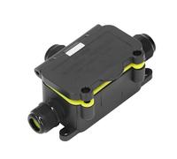 Jeffergarden Boîte de Jonction étanche, IP68 Extérieur électrique 3 Voies | Boîte de Jonction Extérieure 3 Voies, Boîtier en PA66 Résistant aux UV, Joint Silicone étanche à la Poussière et à L'eau,