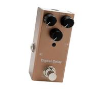 Jeffergarden Boost Pedal, Micro Vintage Overdrive, Drive et Classic Chorus, Retard Analogique, Pédale Unique Léger avec Indicateur LED pour la Guitare électrique (Café)