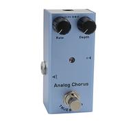 Jeffergarden Boost Pedal, Micro Vintage Overdrive, Drive et Classic Chorus, Retard Analogique, Pédale Unique Léger avec Indicateur LED pour la Guitare électrique (bleu clair)