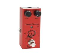 Jeffergarden Boost Pedal, Micro Vintage Overdrive, Drive et Classic Chorus, Retard Analogique, Pédale Unique Léger avec Indicateur LED pour la Guitare électrique (rouge)