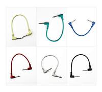 Jeffergarden Câbles de Pédale D'effet, 6 Pièces Cordon de Raccordement coloré de 21 Cm avec Prise TS à Angle Droit pour Amplificateur de Microphone de Carte de Pédale de Guitare