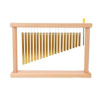 Jeffergarden Carillon à Vent de Table à une Rangée de 20 Notes avec Instrument de Percussion à Maillet pour la Relaxation, la Méditation, le Yoga, la Performance Musicale, doré