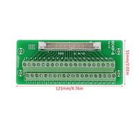 Jeffergarden Carte de Dérivation PLC 40 Broches, Connecteur de Bornier | Bornier à Vis, Intervalle de Broches de 2,54 Mm, Module D'interface PLC, Compatible avec Servo, Support PCB 121 X 51 Mm