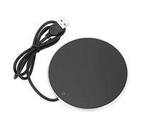 Jeffergarden Chauffe-Tasse à café alimenté par USB avec 3 Réglages de Température et Verre trempé pour café, thé, Lait au Bureau à Domicile (Silver)