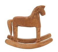 Jeffergarden Cheval à Bascule en Bois, Cheval de Troie sculpté en Pin, Décoration de Table Fabriquée à la Main, Pièce de Décoration d'accent de Porte-Bonheur pour la Maison et Le Bureau, Statues