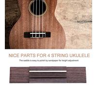 Jeffergarden Chevalet de Selle en Palissandre avec Selle en Acrylique, Remplacement de ukulélé à 4 Cordes, Pièces Faciles à Installer pour Les Musiciens