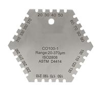 Jeffergarden CO1001 Peigne à Film Humide, Mesureur D'épaisseur Hexagonal en Acier Inoxydable avec échelle Claire, pour Mesurer L'épaisseur du Film de Peinture sur les Surfaces Nouvellement