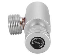 Jeffergarden CO2 Adaptateur Cylindre Recharge CO2 Aquarium de Remplissage du Régulateur Kit de Connecteur CO2 Adapter de Cylindre de réservoir de CO2(Silver Adapter Without Meter)